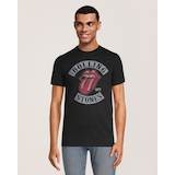 T-shirt graphique coupe classique à col ras du cou avec logo pour hommes, Rolling Stones Front_Flat