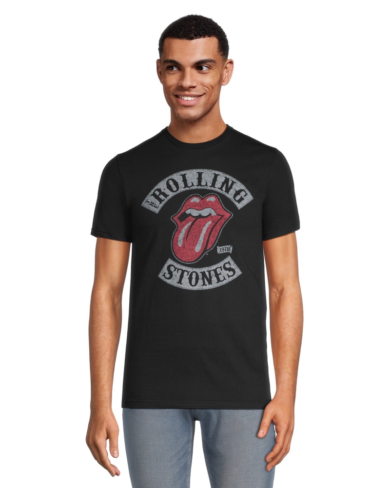 Logo T-Shirt Men's Rolling Stones Classic Fit Crewneck Graphic Shirt Marks