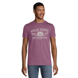 T-shirt graphique coupe classique à col ras du cou avec logo pour hommes, Willie Nelson Front_Flat