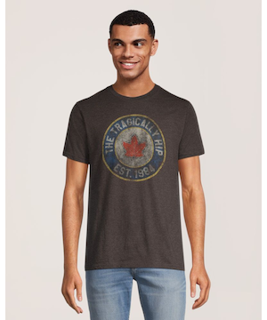 Logo T-Shirt Men's Tragically Hip Retro Regular Fit Crewneck Graphic T Shirt