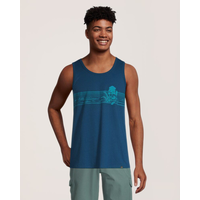 Débardeur avec graphique de palmier pour hommes, FarWest Front_Flat