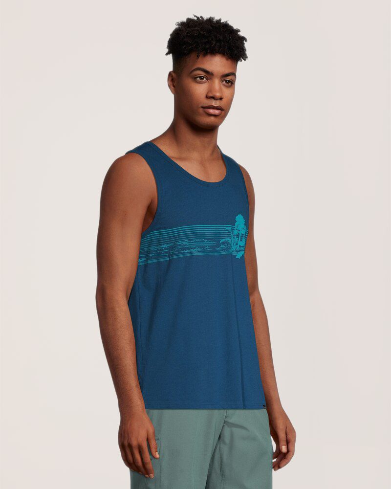 Débardeur avec graphique de palmier pour hommes, FarWest