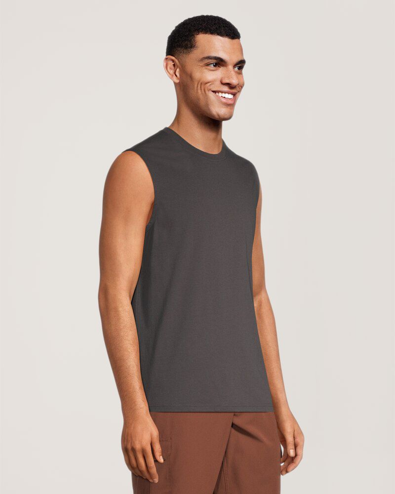 Débardeur de base de couleur unie pour hommes, FarWest