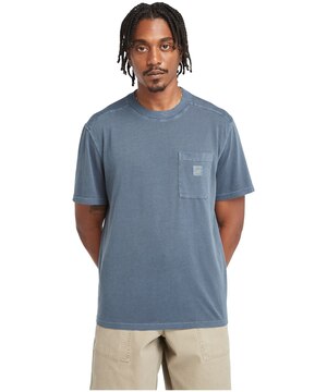 T-shirt teint en pièce à logo d'arbre pour hommes, Timberland
