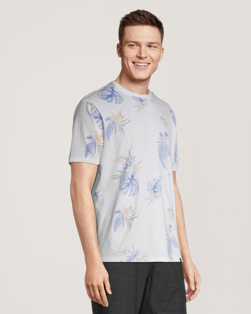 T-shirt à manches courtes avec imprimé inversé pour hommes, FarWest