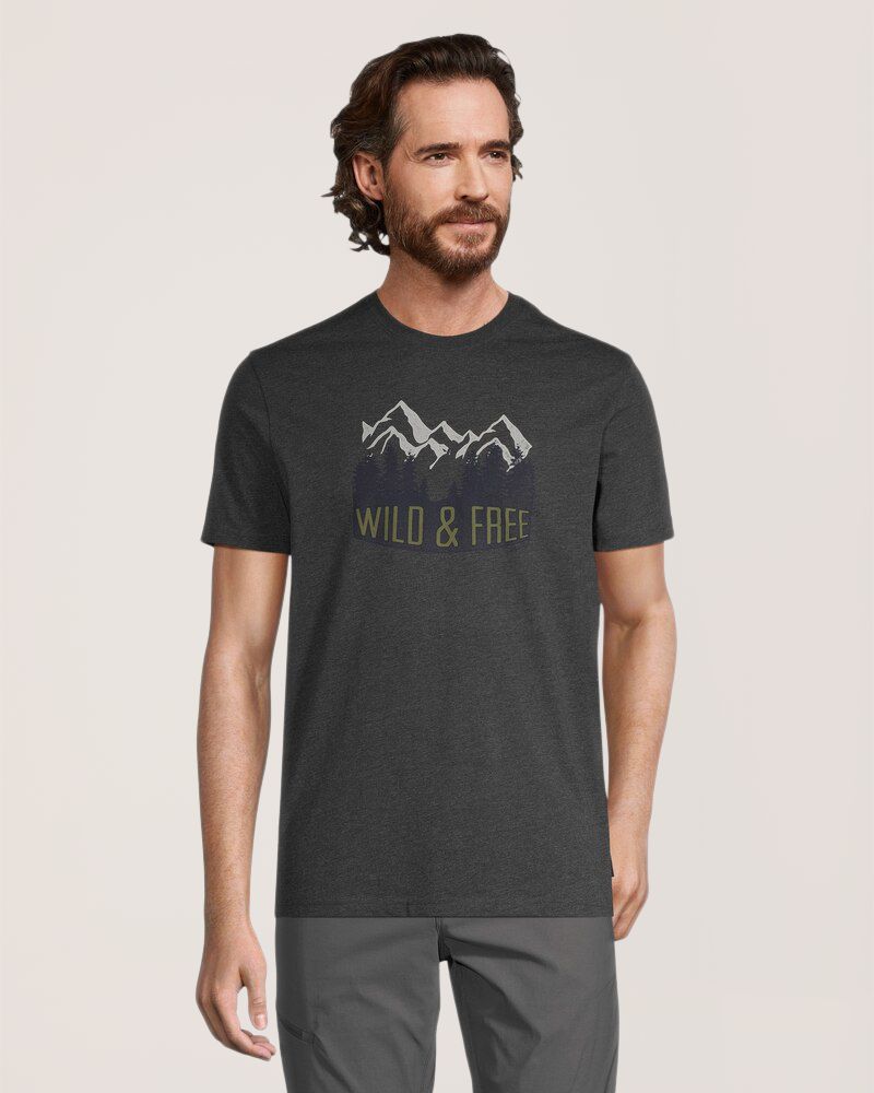 WindRiver Men's Wild Free Mountain Graphic T Shirt