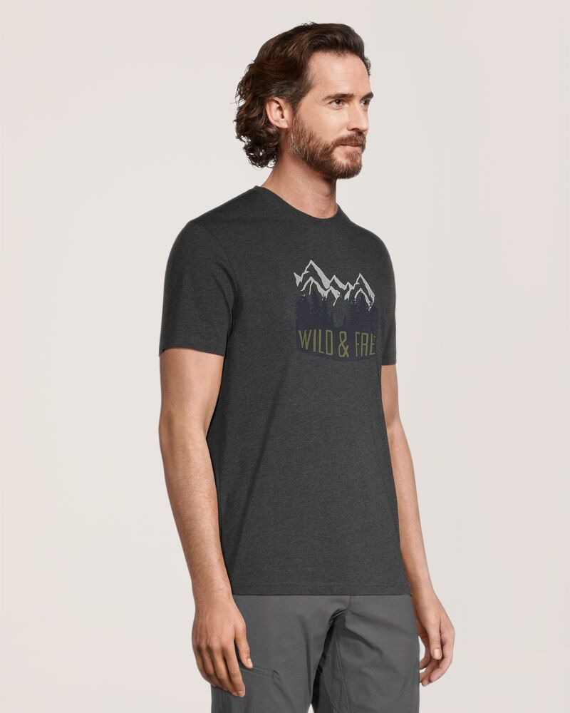 WindRiver Men's Wild Free Mountain Graphic T Shirt