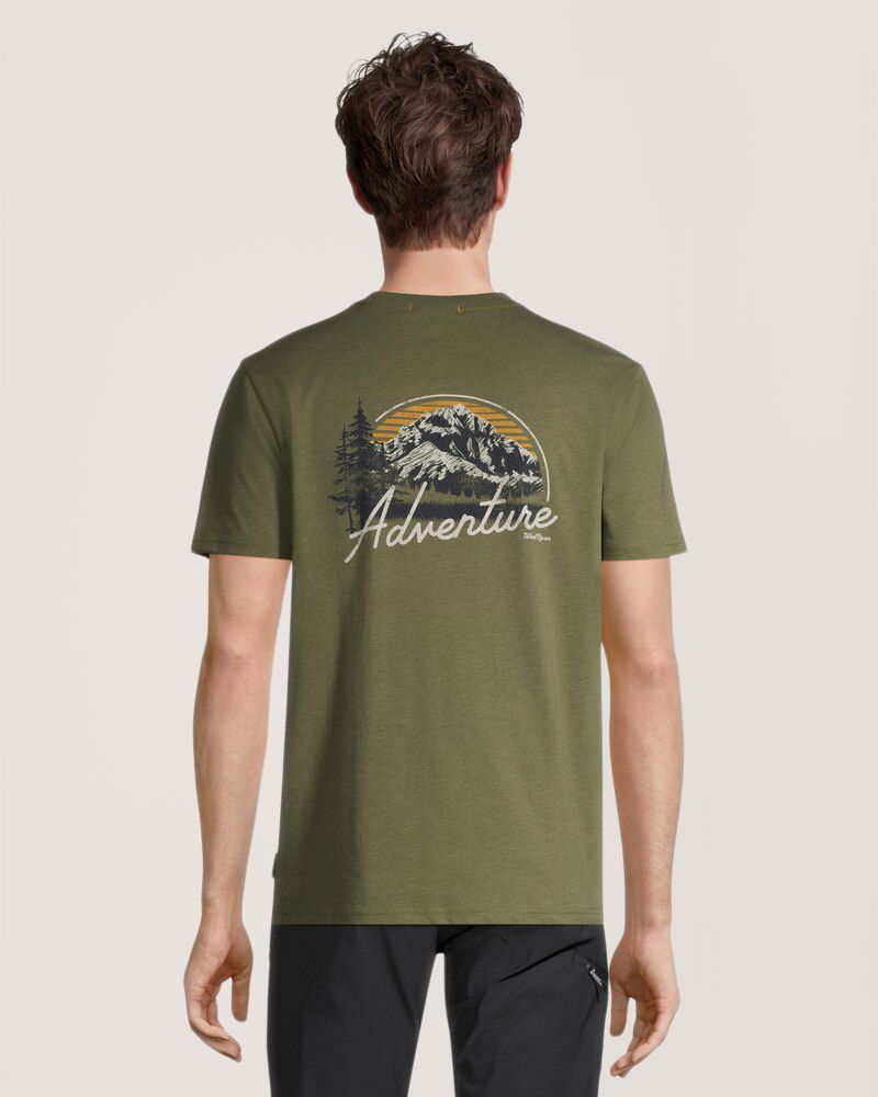 T-shirt graphique à manches courtes pour hommes, Adventure, WindRiver