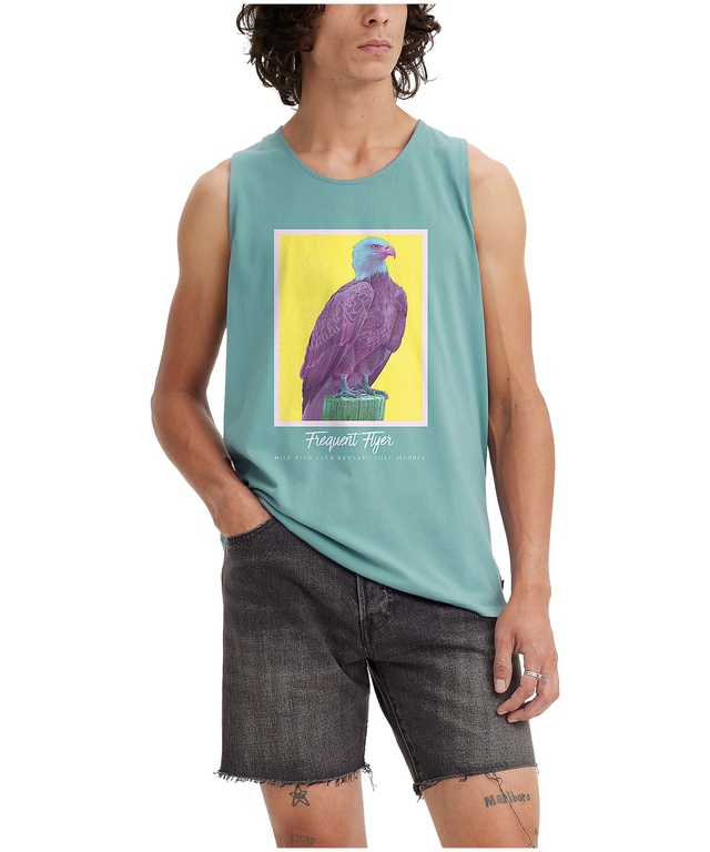 Levi's Men's Tank Flyer Relaxed Fit Graphic Cotton Top