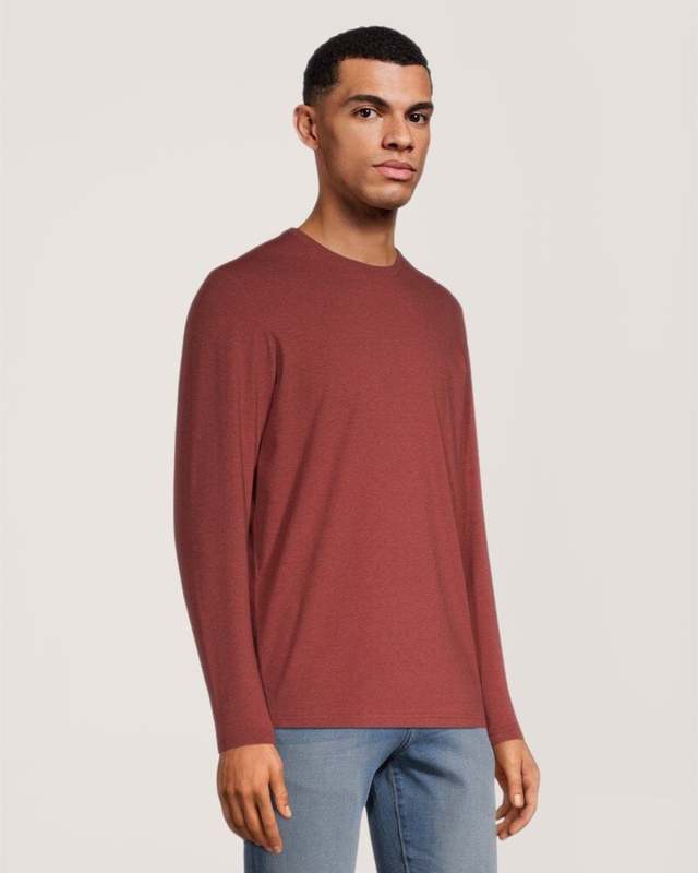 T-shirt extensible de saison à manches longues et à encolure ras du cou pour hommes, Denver Hayes