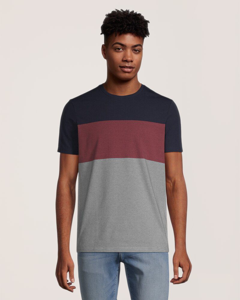 T-shirt extensible de saison à encolure ras du cou pour hommes, Denver Hayes