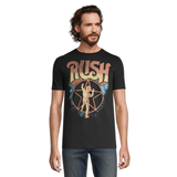 Logo T-Shirt Men's Vintage RUSH Cotton Crewneck T Shirt Front_Flat