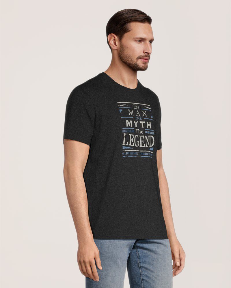 Jumpstart Men's Man Myth Legend Graphic T Shirt