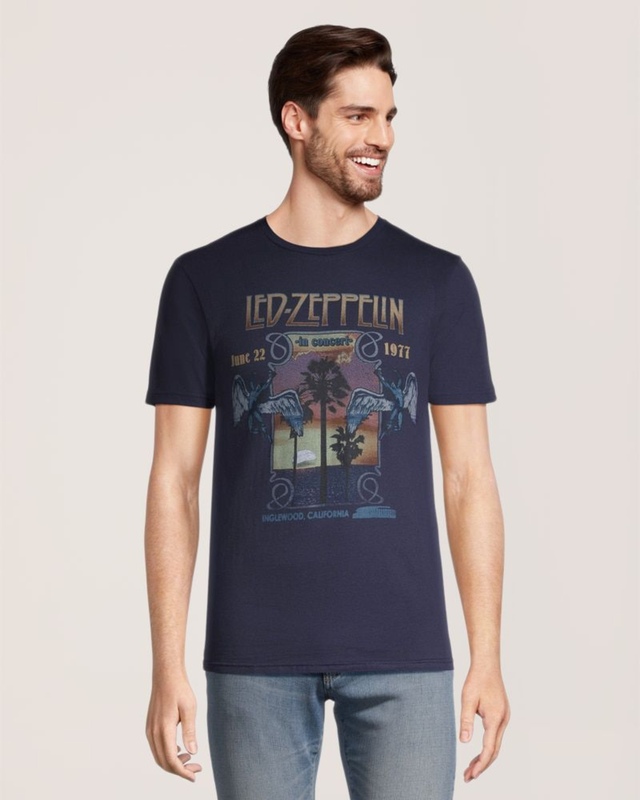 T-shirt graphique rétro pour hommes, Led Zeppelin Inglewood, Logo T-Shirts