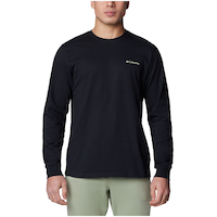 T-shirt graphique à manches longues pour hommes, Explorers Canyon, Columbia Front_Flat