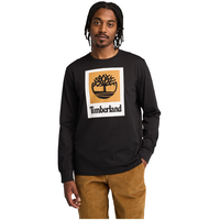 T-shirt graphique à manches longues avec estampe d'arbre pour hommes, Timberland Front_Flat
