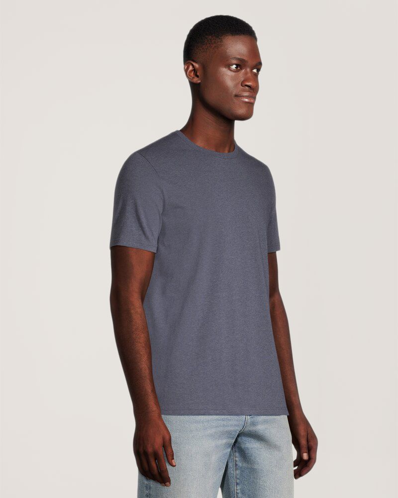 T-shirt extensible à col ras du cou saisonnier pour hommes, Denver Hayes
