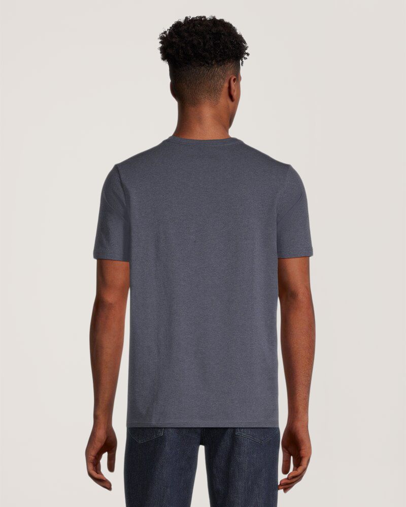 T-shirt extensible à encolure en V pour hommes, Denver Hayes