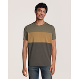 T-shirt extensible à col ras du cou saisonnier pour hommes, Denver Hayes Front_Flat