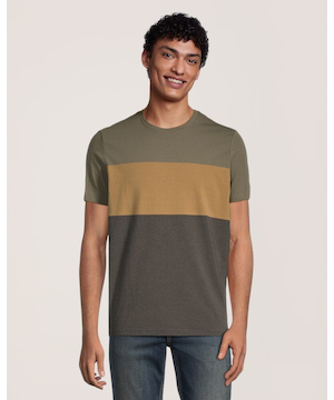 T-shirt extensible à col ras du cou saisonnier pour hommes, Denver Hayes