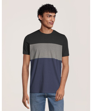 T-shirt extensible à col ras du cou saisonnier pour hommes, Denver Hayes