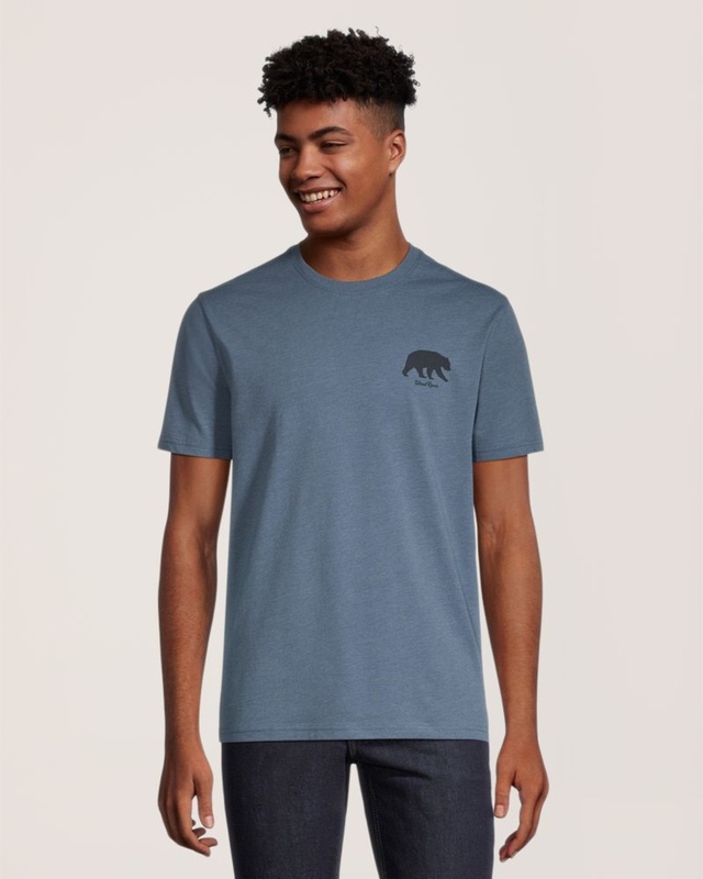 T-shirt à graphique d'ours pour hommes, WindRiver