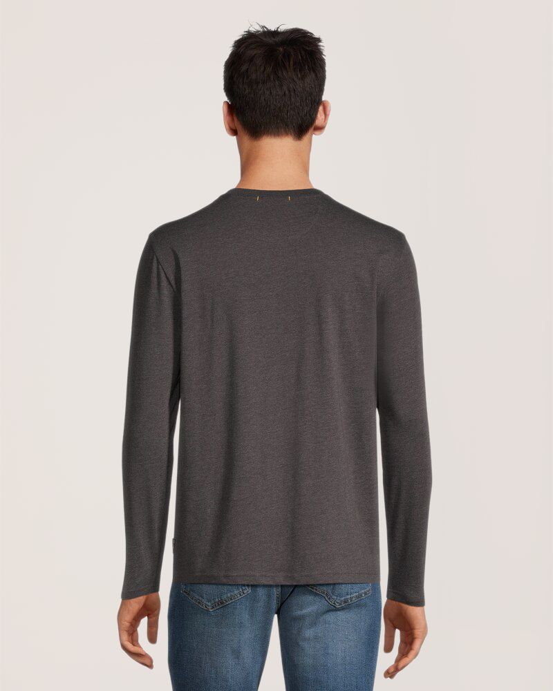 T-shirt à manches longues avec graphique de montagne CF pour hommes, WindRiver