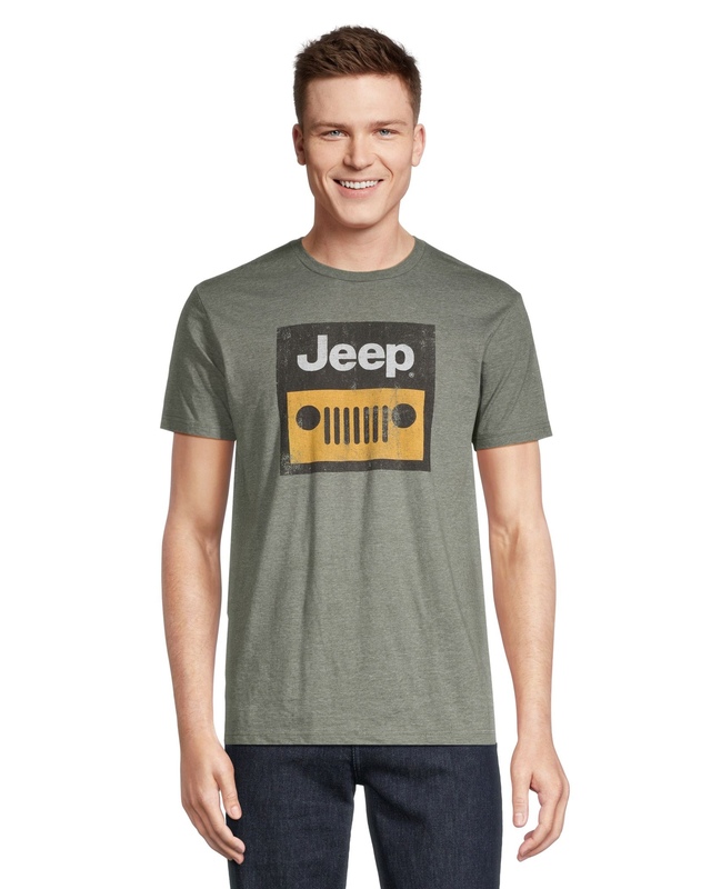 Logo T-Shirt Men's Jeep Grill Graphic T-Shirt