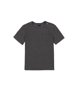 T-shirt délavé à l'acide avec poche de poitrine