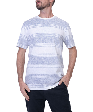 T-shirt à imprimé en transparence pour hommes, Silver