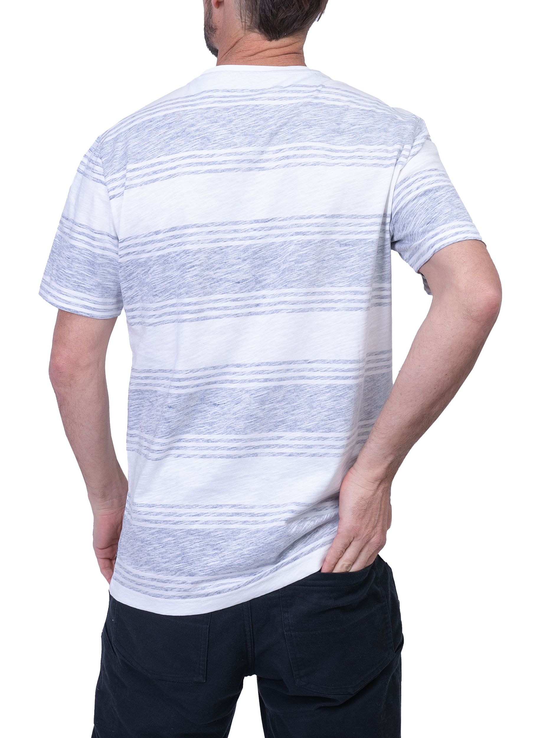 T-shirt à imprimé en transparence pour hommes, Silver