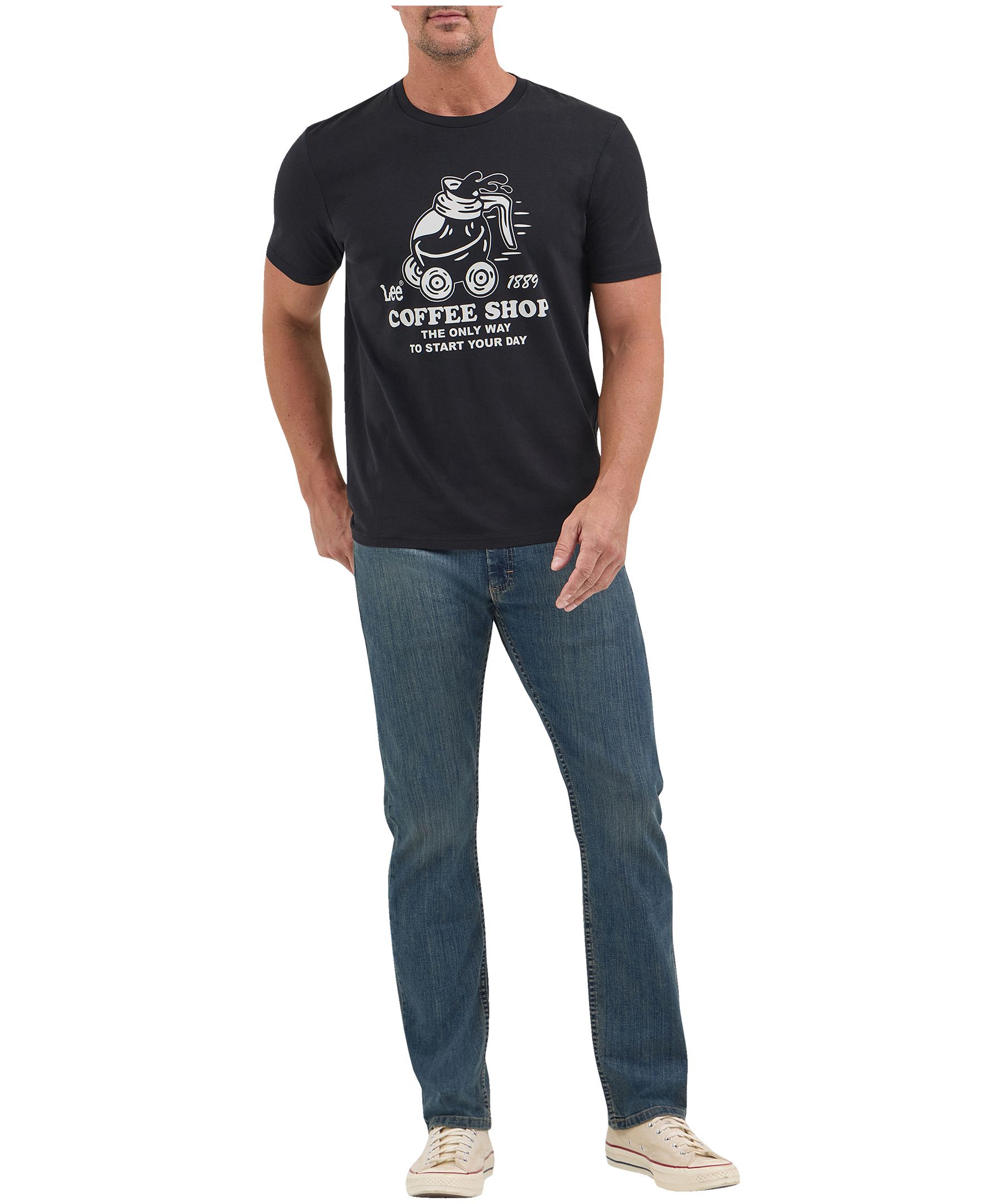 T-shirt avec graphique PI pour hommes, restaurant-café Lee, Wrangler