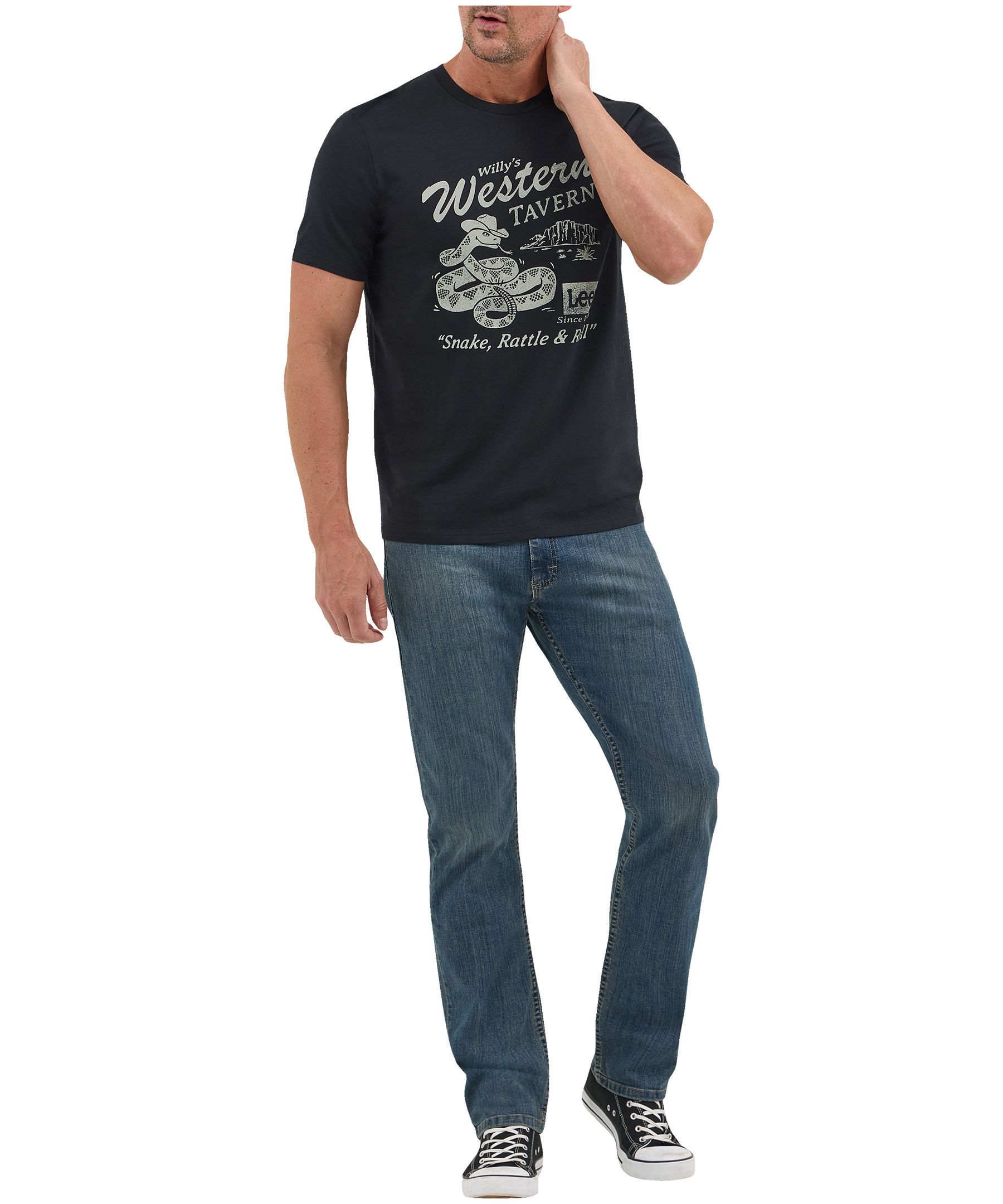 T-shirt avec graphique PI pour hommes, serpent à sonnettes Lee, Wrangler