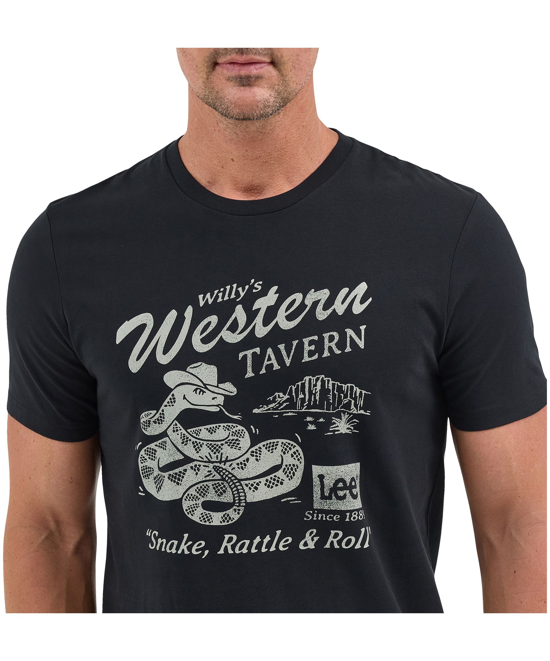 T-shirt avec graphique PI pour hommes, serpent à sonnettes Lee, Wrangler