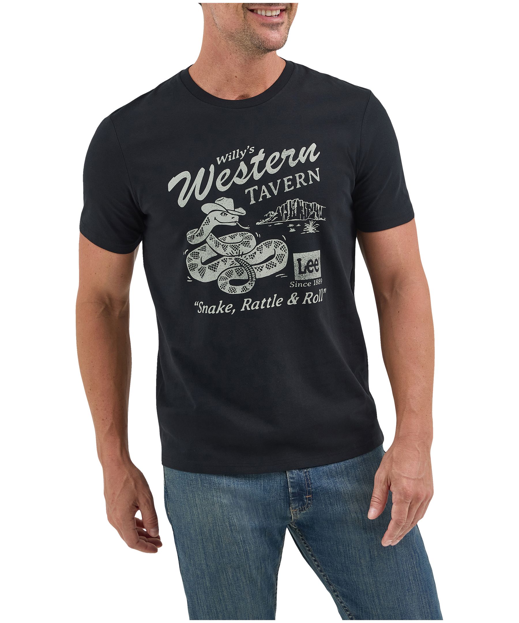 T-shirt avec graphique PI pour hommes, serpent à sonnettes Lee, Wrangler