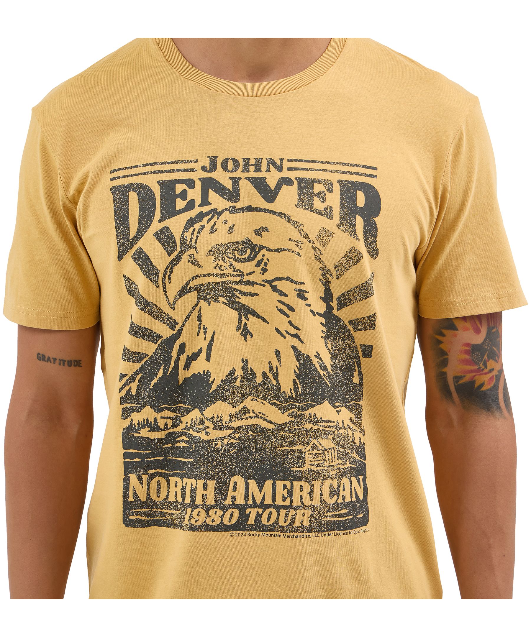 T-shirt graphique pour hommes, aigle et John Denver, Wrangler
