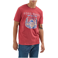 T-shirt graphique pour hommes, Foreigner Juke Box Hero, Wrangler Front_Three_Fourths_Angled_Right