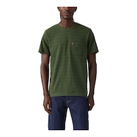 Levi's Men's Stripes Classic T Shirt Front_Flat