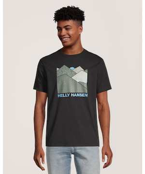 T-shirt graphique de montagne pour hommes, Helly Hansen