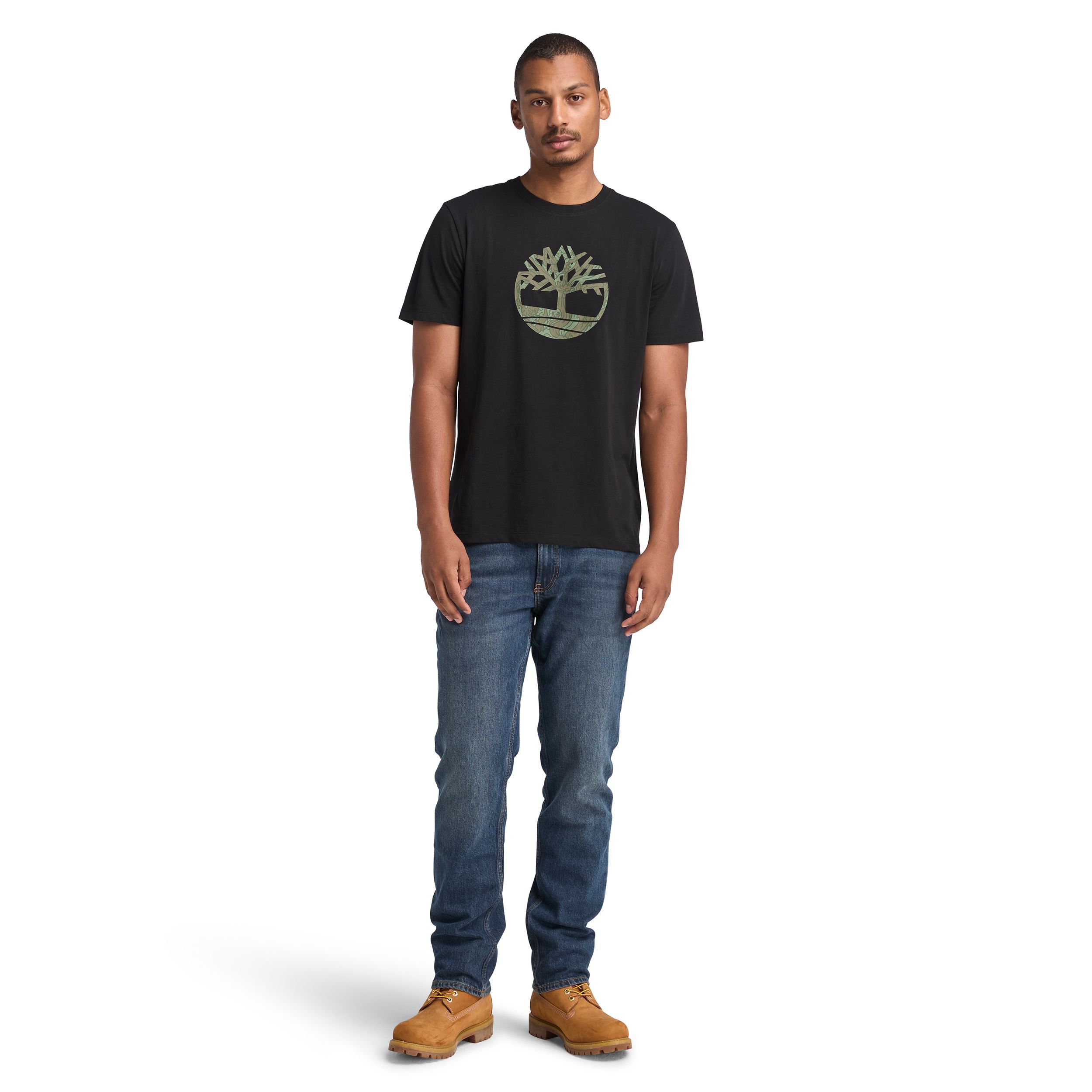 T-shirt graphique pour hommes, arbre camouflage, Timberland