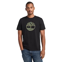 T-shirt graphique pour hommes, arbre camouflage, Timberland Front_Flat