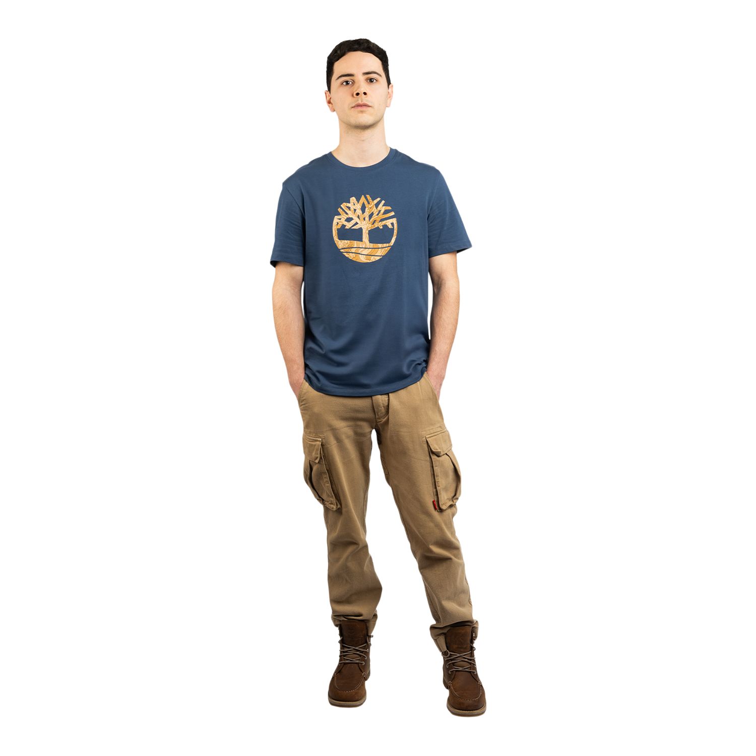 T-shirt graphique pour hommes, arbre camouflage, Timberland