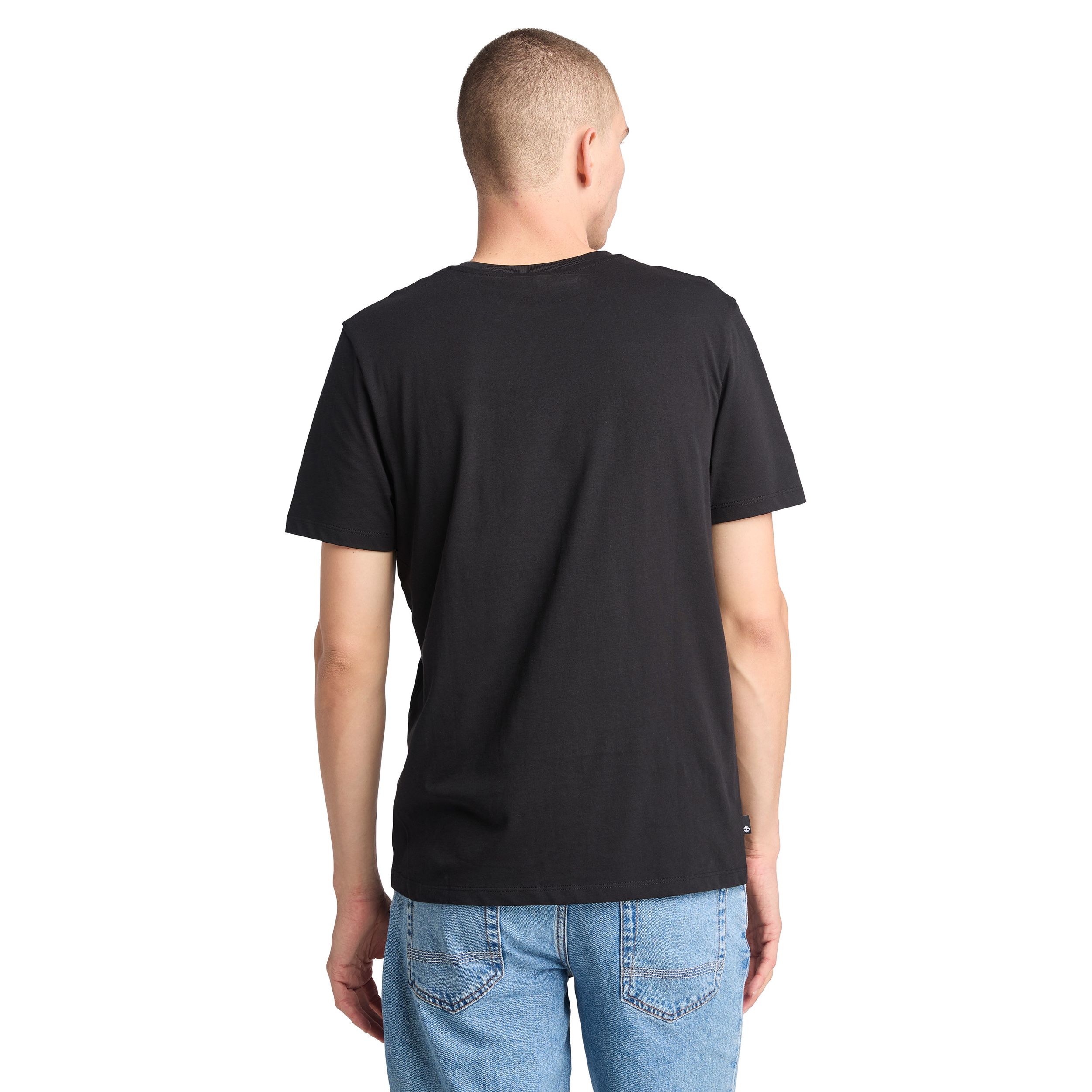 T-shirt graphique superposé avec carré camouflage pour hommes, Timberland