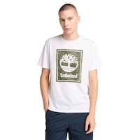 Timberland Men's Camo Stack Graphic T Shirt Front_Flat