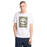 T-shirt graphique avec un motif camouflage carré pour hommes, Timberland. Front_Flat