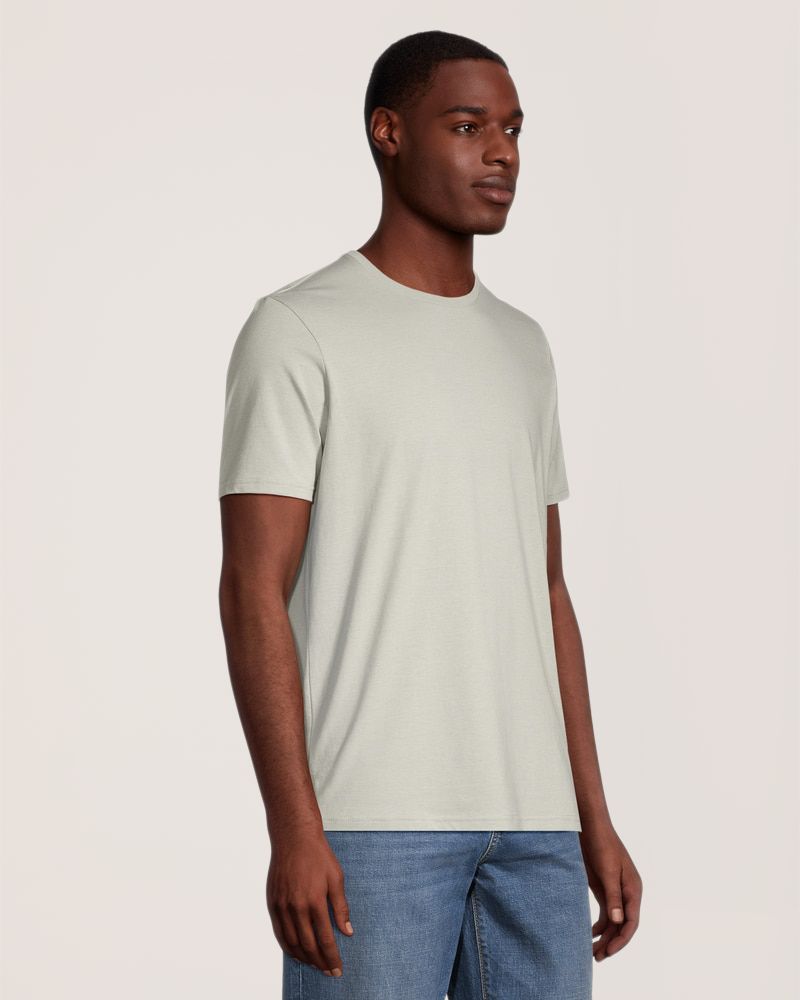 T-shirt extensible de coupe moderne à col ras du cou pour hommes, Denver Hayes