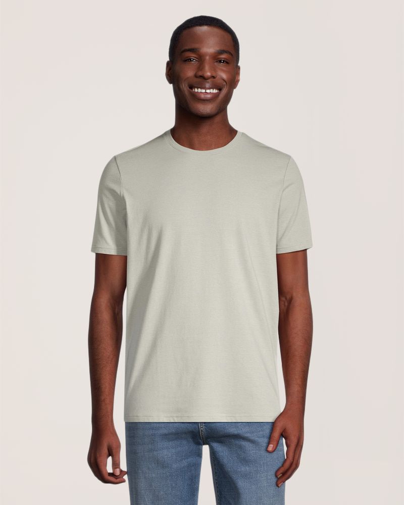 T-shirt extensible de coupe moderne à col ras du cou pour hommes, Denver Hayes