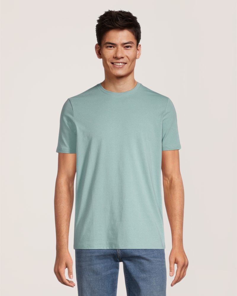 T-shirt extensible de coupe moderne à col ras du cou pour hommes, Denver Hayes