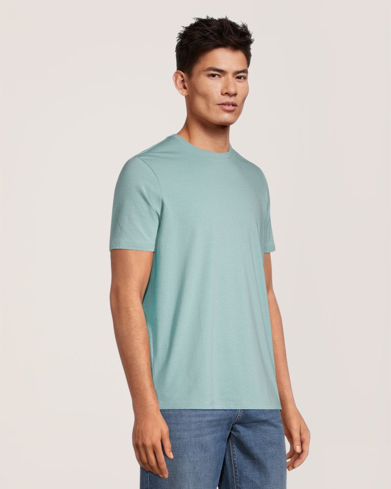 T-shirt extensible de coupe moderne à col ras du cou pour hommes, Denver Hayes