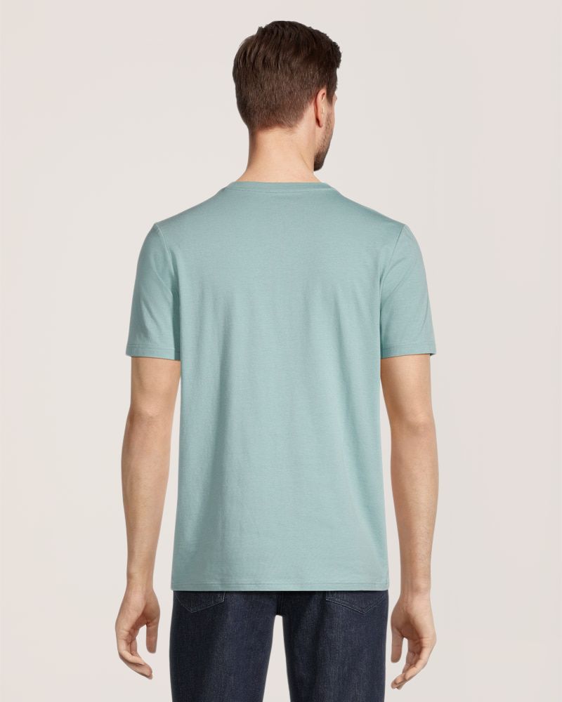 T-shirt extensible de coupe moderne à encolure en V pour hommes, Denver Hayes